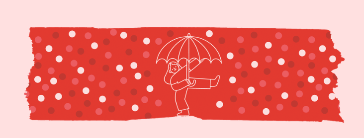 Red Rain Washi Tape