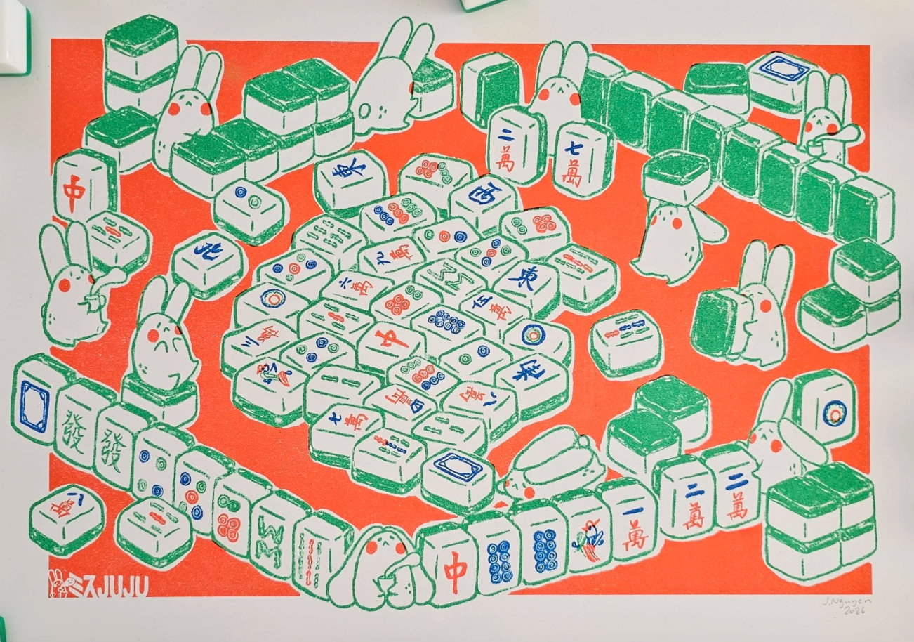 Mahjong Riso Print