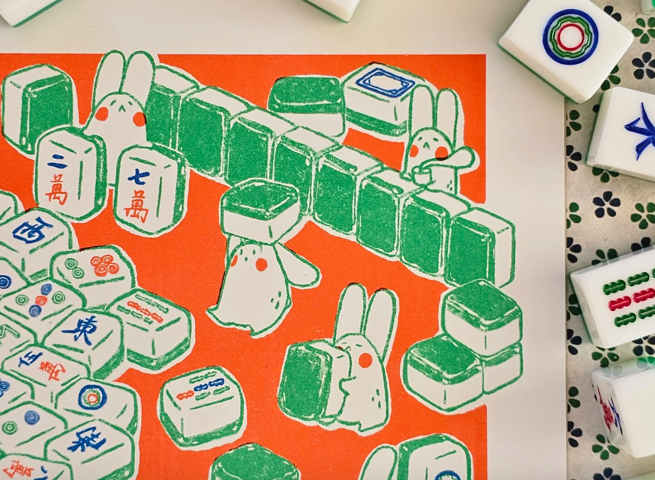 Mahjong Riso Print