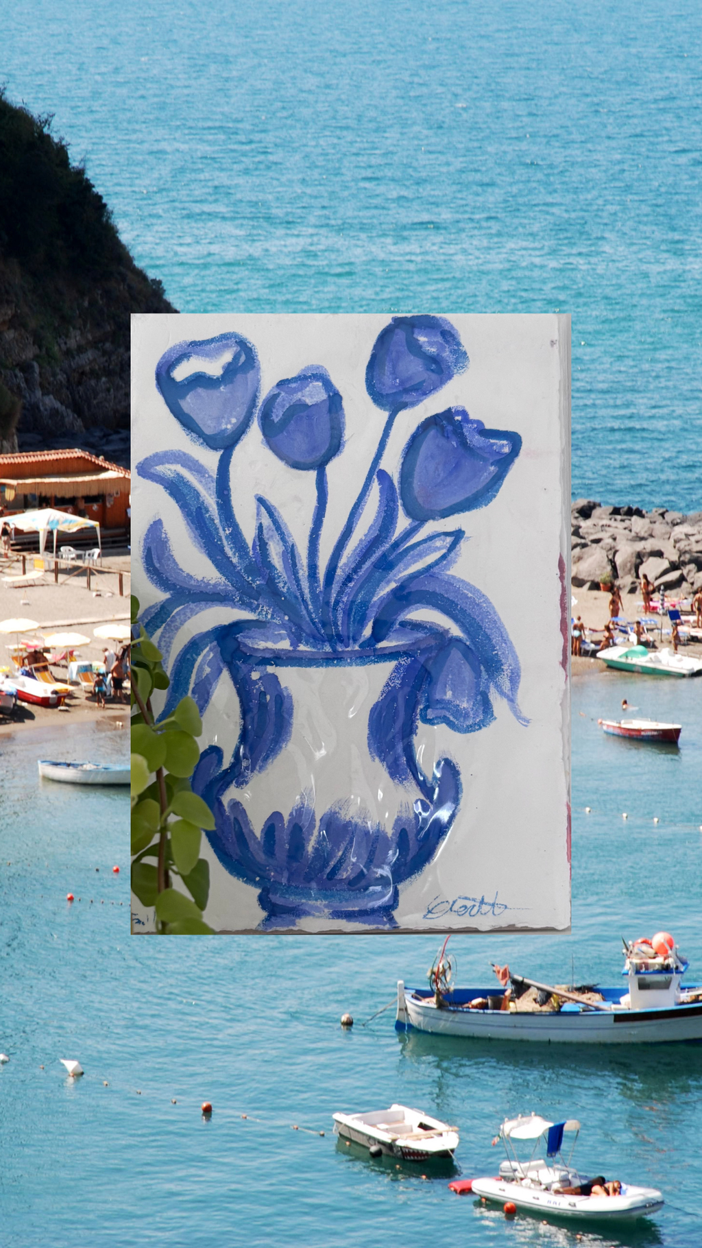 Nonna’s Tulips Original Watercolour