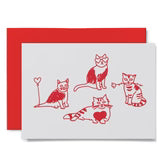 Romantic Cats Greeting Card