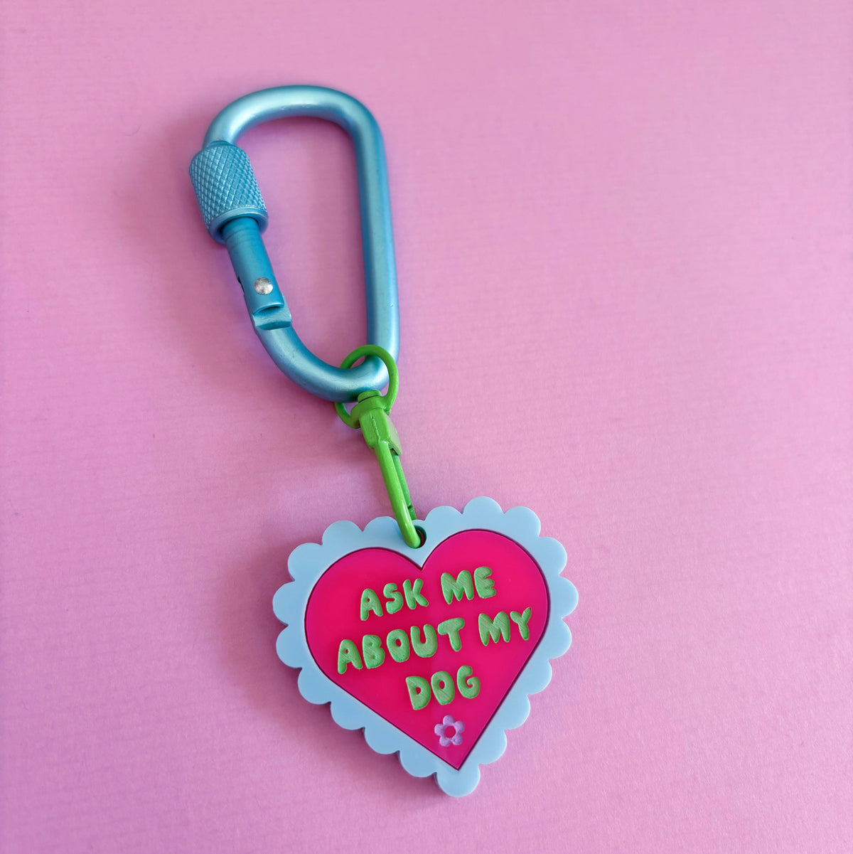 Ask Me About My Dog Carabiner Keyring