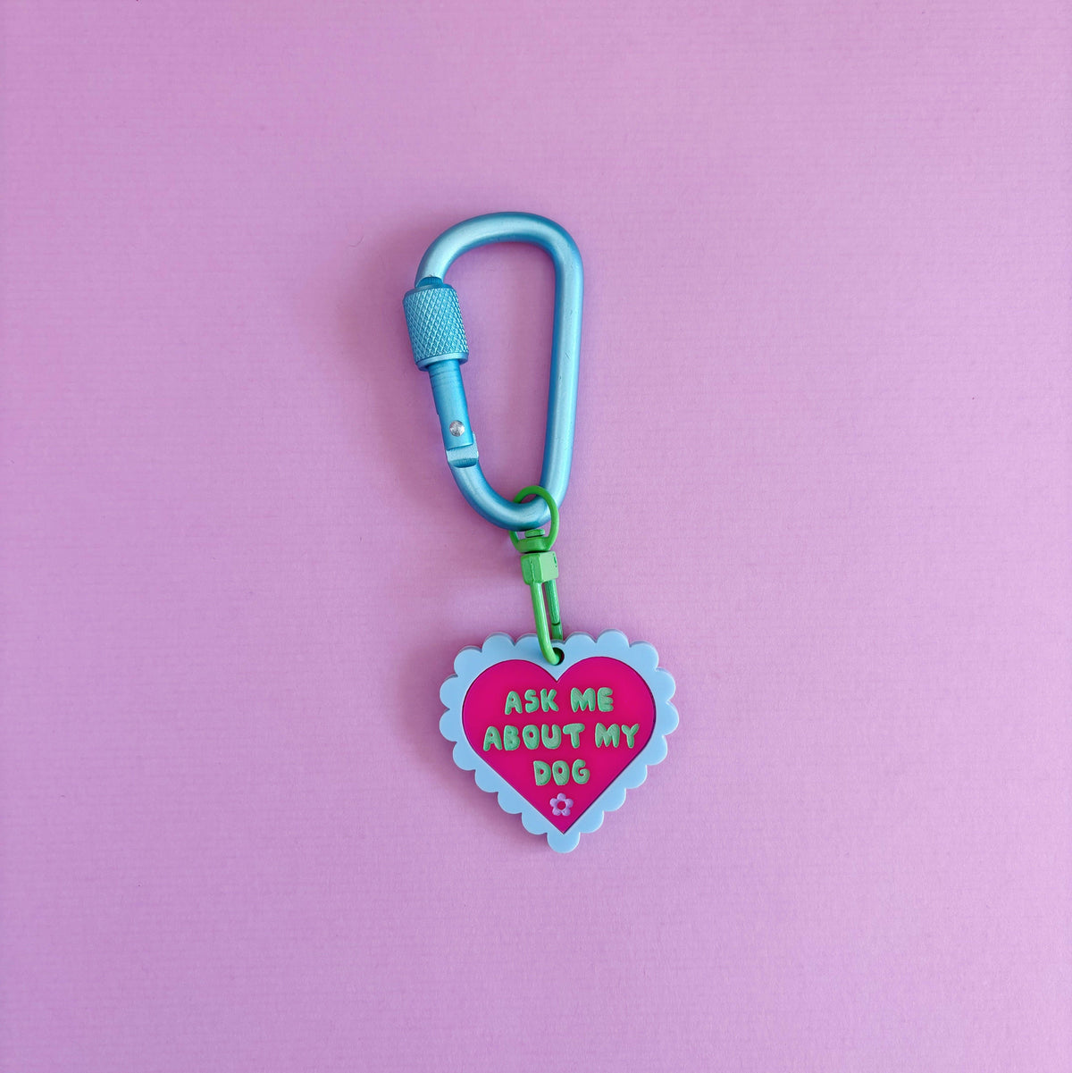 Ask Me About My Dog Carabiner Keyring