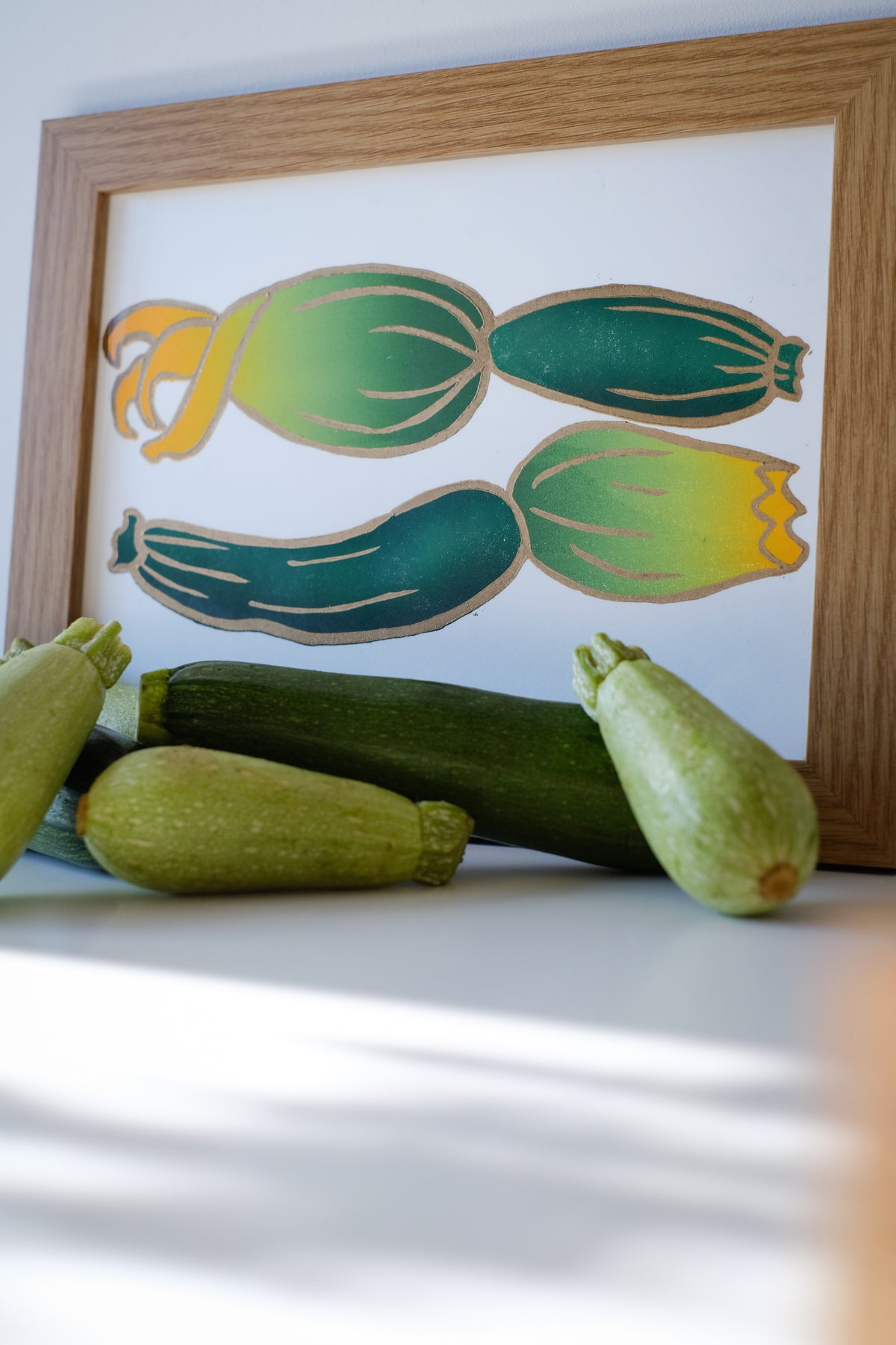 Zucchini fiore with gold
