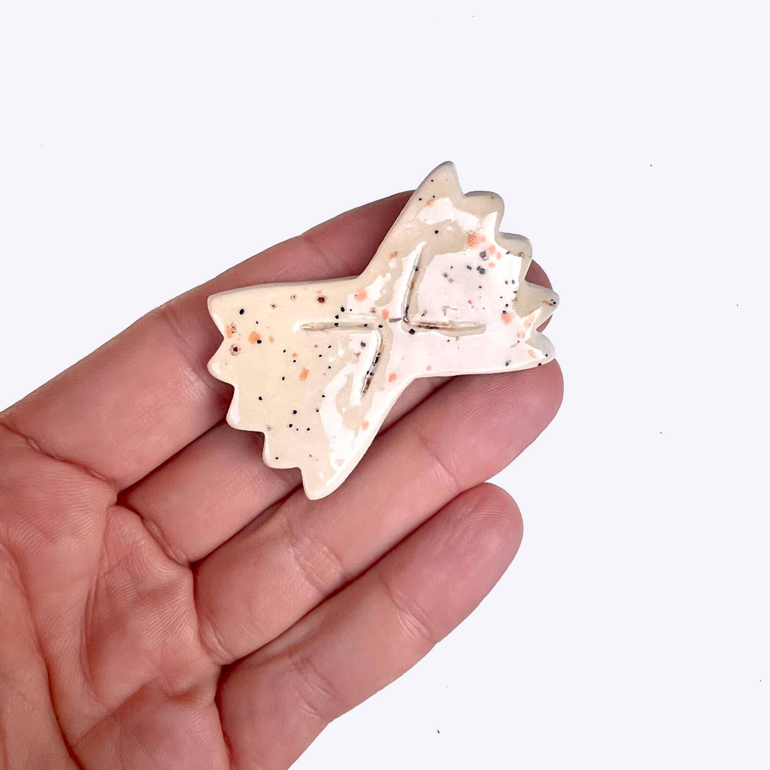 Ceramic Brooch / Lapel Pin: Pasta