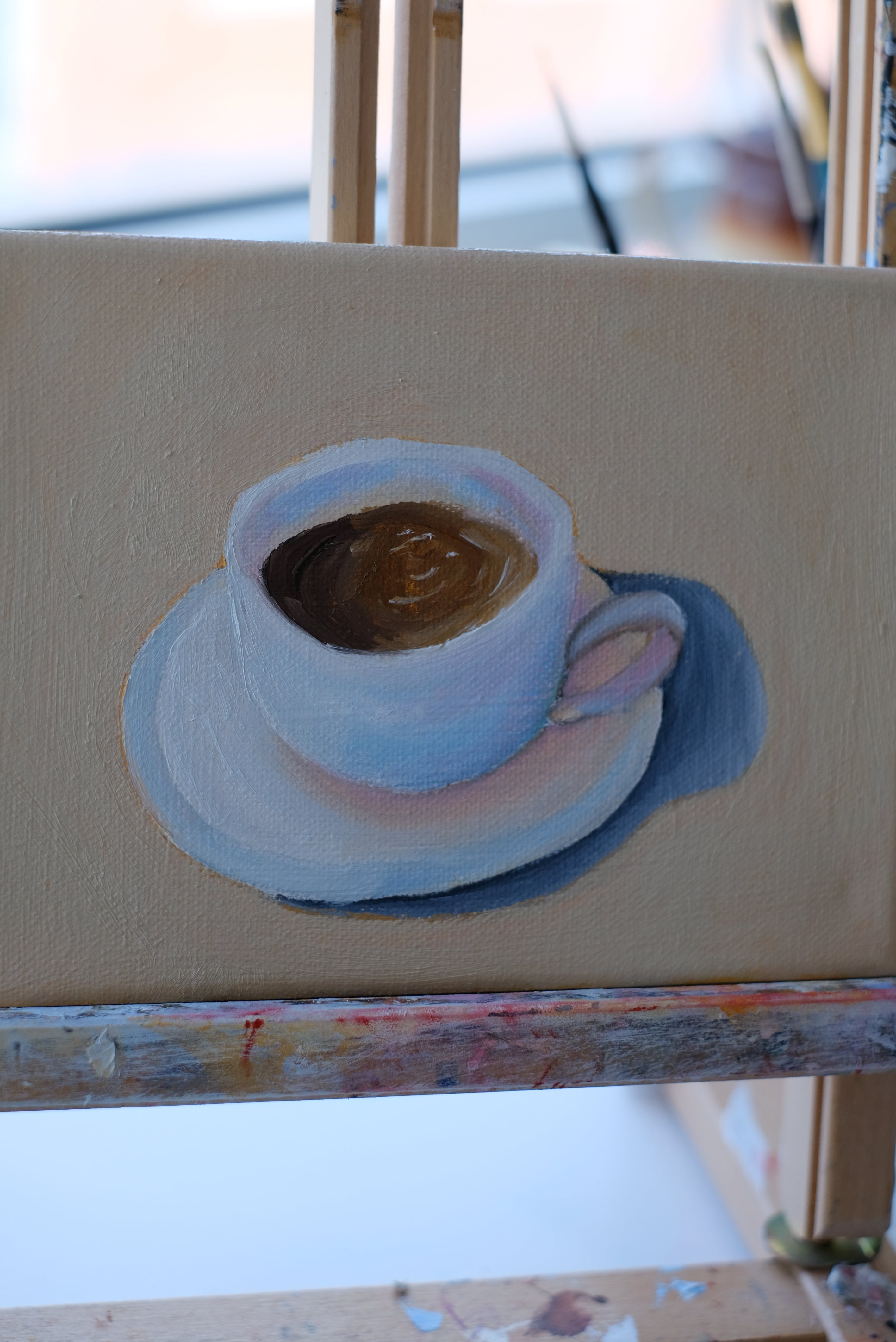 Caffè rossa painting
