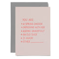 MULTIPLE CHOICE BIRTHDAY - Greeting Card